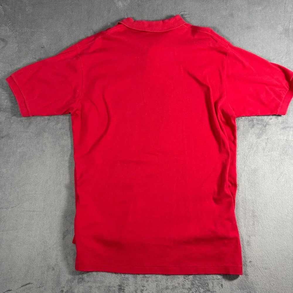 Polo Ralph Lauren Vintage Red Golf‎ Crest Polo Shirt XL Made in Hong Kong Cotton